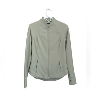 Athleta Salutation Ribbed Compression Soft Yoga Jacket Thumb Hole Size M
